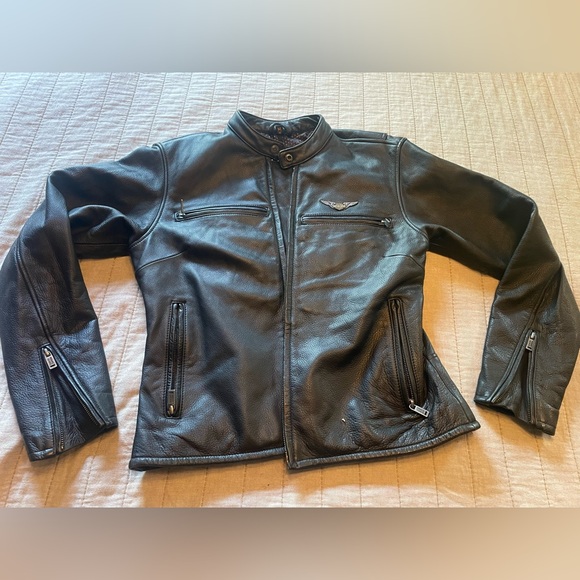 Harley Davidson Leather Moto Jacket. Size Medium - Picture 1 of 5